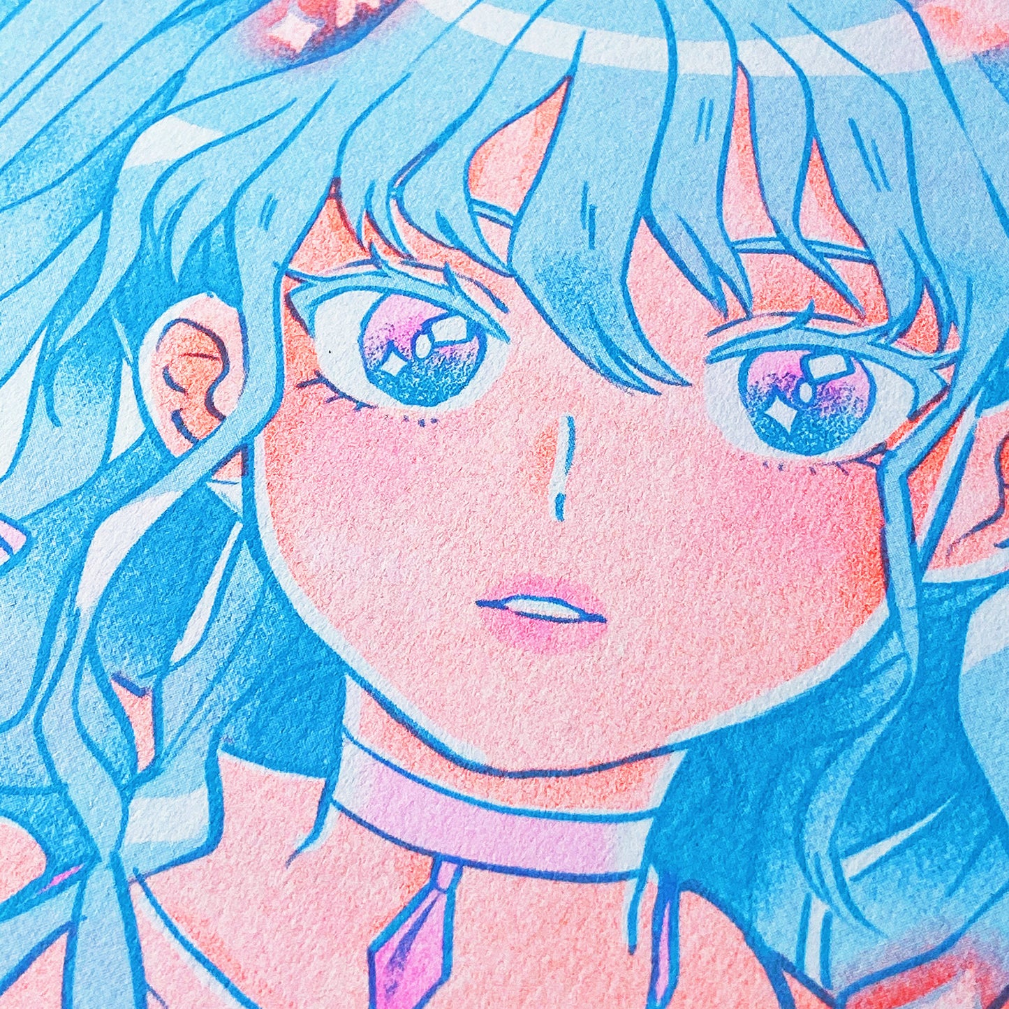 Mabeobsonyeo "Magical Girl" (A3 Risograph Print)