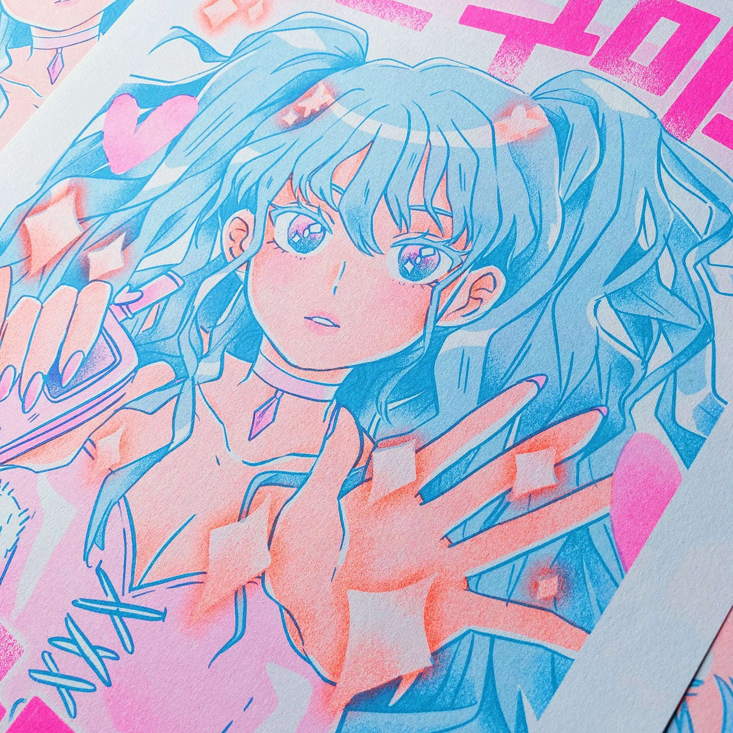 Mabeobsonyeo "Magical Girl" (A3 Risograph Print)